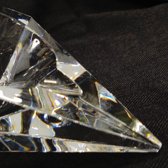 Vintage Mid-Century Modern Designer Baccarat Crystal Diamond Abstract Ashtray - Picture 5 of 6